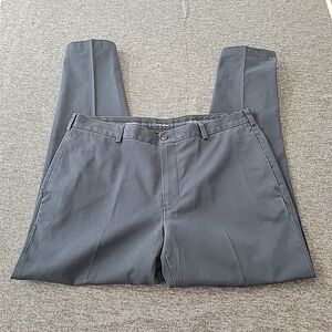 Brooks Brothers Advantage Chino Clark Men's 37x32 Navy Blue Pants Pleated